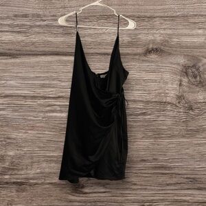 Top shop black wrap dress TopShop‎ size 12